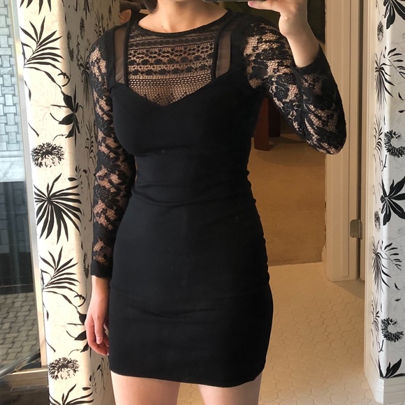 french connection lace bodycon dress